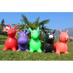 Puppy Animaletti Cavalcabili Gonfiabili Gomma Saltarello Giochi Bimbi Max 35kg 2
