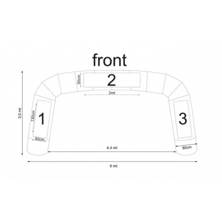 Arco Gonfiabile Personalizzabile Banner Scritte Cerimonie Sponsor Festa Giardino