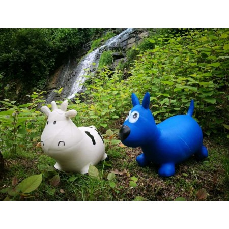 Cavalcabile Gonfiabile Puppy Animaletto Gomma Saltarello Giochi Bimbi No Pompa