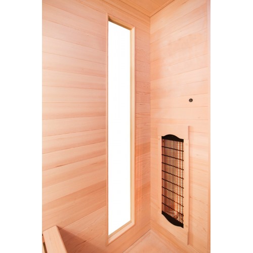 Cabina Sauna a Raggi Infrarossi 3 Posti in Legno Casa Ionizzatore Cromoterapia