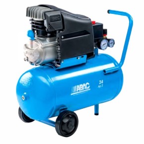 Compressore Aria con Ruote Serbatoio 24 Litri Manometro per Auto Bici Elettrico