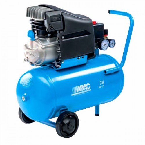 Compressore Aria con Ruote Serbatoio 24 Litri Manometro per Auto Bici Elettrico