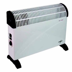 Termoconvettore da Terra Elettrico Ventilato 2000 W Termostato Caldobagno Bianco