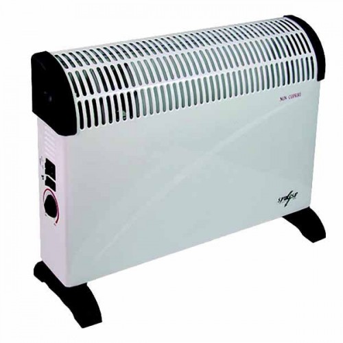 Termoconvettore da Terra Elettrico Ventilato 2000 W Termostato Caldobagno Bianco