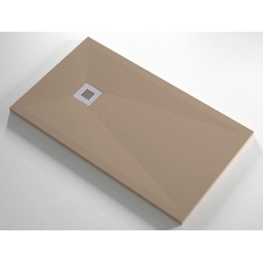 Piatto Doccia Moka Slim Effetto Pietra Varie Misure Resina Marmo Piletta Scarico