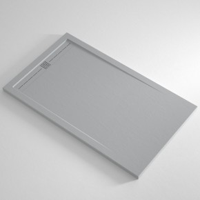 Piatto Doccia Slim Grigio Marmoresina Varie Misure Rettangolare Quadrato Piletta