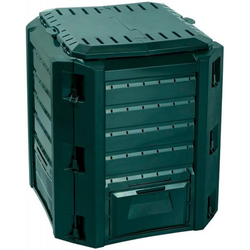 Compostiera da Giardino Verde in Plastica Bio Compost Bidone Compostaggio Eco
