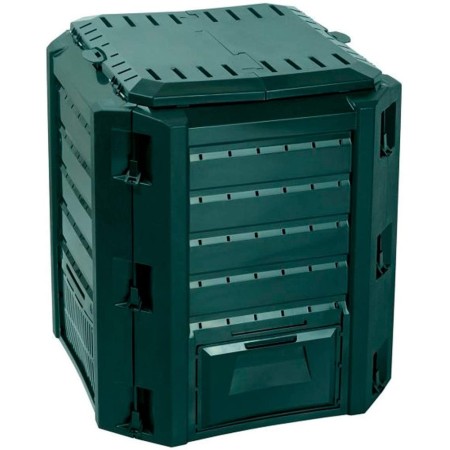 Compostiera da Giardino Verde in Plastica Bio Compost Bidone Compostaggio Eco