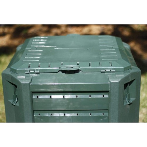 Compostiera da Giardino Verde in Plastica Bio Compost Bidone Compostaggio Eco