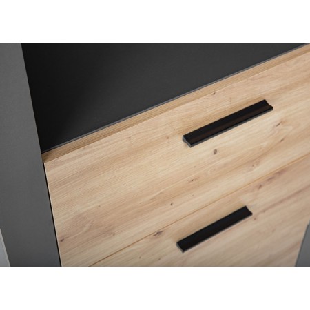 Mobile 70 Ripiani 3 Cassetti Alto Libreria Credenza da Soggiorno Cucina Ufficio