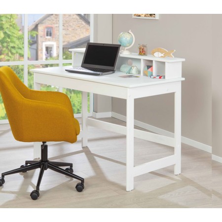 Tavolo Scrivania Consolle Bianca Porta Pc Moderna Cameretta per Bambini in Legno