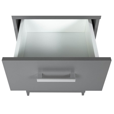 Mobile Grigio Cassettiera 40 con 4 Cassetti Comodino Mobiletto Moderno Ufficio