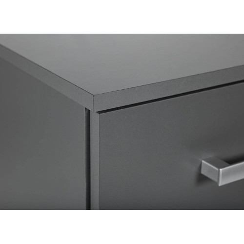 Mobile Grigio Cassettiera 40 con 4 Cassetti Comodino Mobiletto Moderno Ufficio