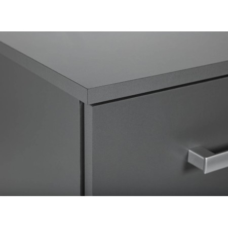 Mobile Grigio Cassettiera 40 con 4 Cassetti Comodino Mobiletto Moderno Ufficio
