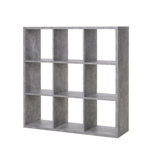 Libreria a Cubi Giorno Grigia Moderna Mensole Legno Divisorio Scaffali Ufficio