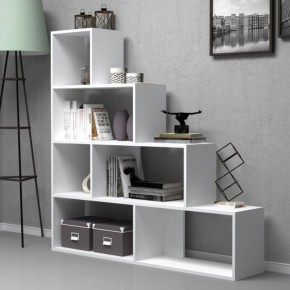 Divisorio Libreria Bianca a Cubi a Scala Scaffale Moderna Mensole Studio Ufficio