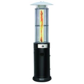 Stufa a Fungo 11Kw da Esterno con Vetro Gas GPL Patio Terrazzo con Ruote Bombola 2