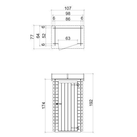 Armadio Casetta in Legno con Pavimento Ripostiglio Attrezzi da Giardino Balcone