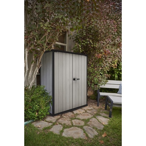 Armadio Keter Esterno Bidoni Rifiuti Biciclette Effetto Legno da Giardino Box