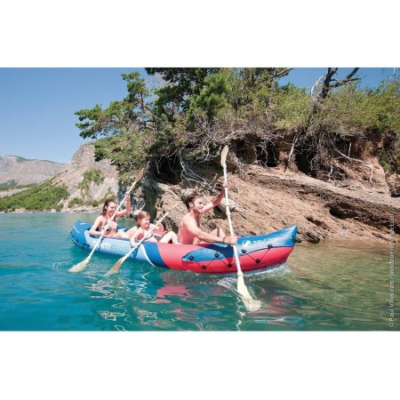 Kayak Gonfiabile 3 Posti Adulti e Bambino per Mare Lago Fiume Canoa Senza Pagaia
