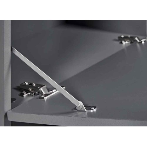 Mobile Basso Porta TV Grigio in Legno Televisione Moderno Mobiletto Industrial