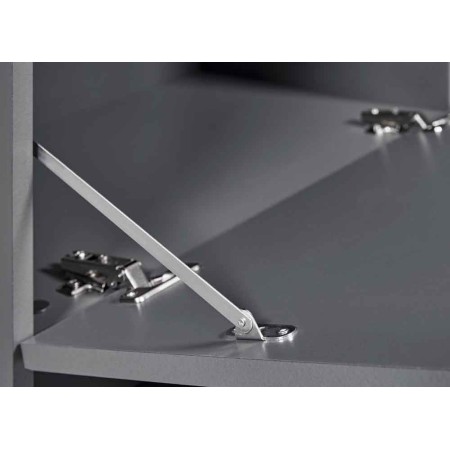 Mobile Basso Porta TV Grigio in Legno Televisione Moderno Mobiletto Industrial