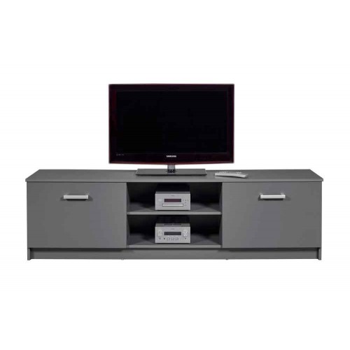Mobile Basso Porta TV Grigio in Legno Televisione Moderno Mobiletto Industrial