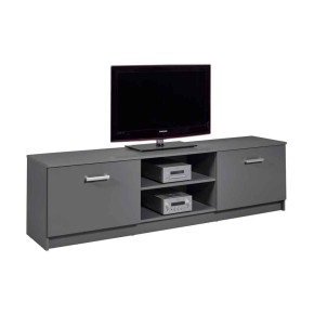 Mobile Basso Porta TV Grigio in Legno Televisione Moderno Mobiletto Industrial