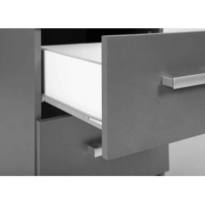Comodino Grigio con Cassetti per Piccoli Spazi Cassettiera Moderni Camera Letto 2
