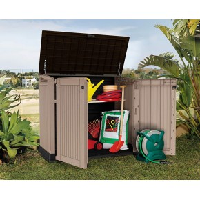 Armadio da Esterno Porta Attrezzi Keter Box Giardino in Resina Mobile Pavimento 2
