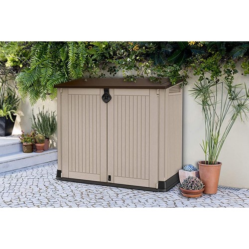 Armadio da Esterno Porta Attrezzi Keter Box Giardino in Resina Mobile Pavimento