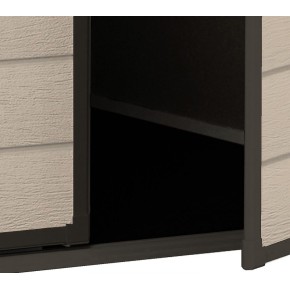 Box da Giardino Ripostiglio Porta Attrezzi per Esterno PVC Keter Effetto Legno 2
