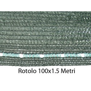 Telo Ombreggiante 1.5x100 Metri Quadri Verde Recinzione Copertura Rete Oscurante