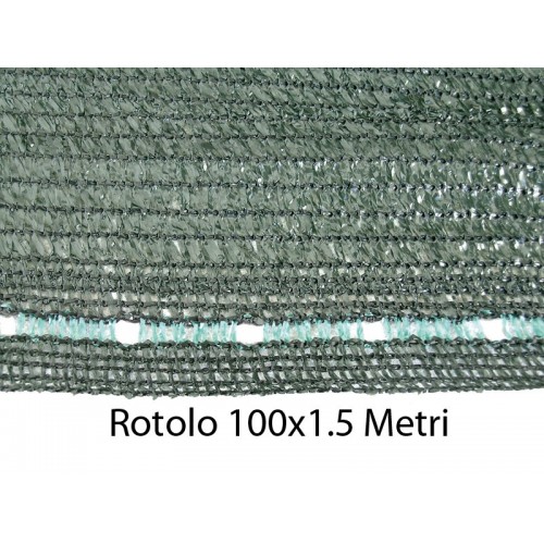 Telo Ombreggiante 1.5x100 Metri Quadri Verde Recinzione Copertura Rete Oscurante