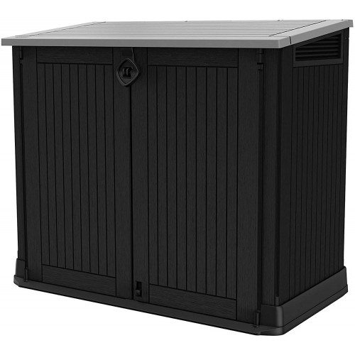 Box Porta Attrezzi da Giardino Keter Nero per Esterno Ripostiglio in Resina