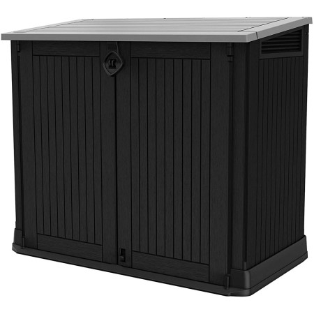 Box Porta Attrezzi da Giardino Keter Nero per Esterno Ripostiglio in Resina