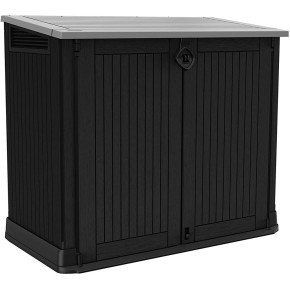 Box Porta Attrezzi da Giardino Keter Nero per Esterno Ripostiglio in Resina