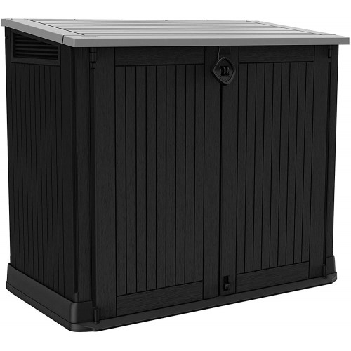 Box Porta Attrezzi da Giardino Keter Nero per Esterno Ripostiglio in Resina