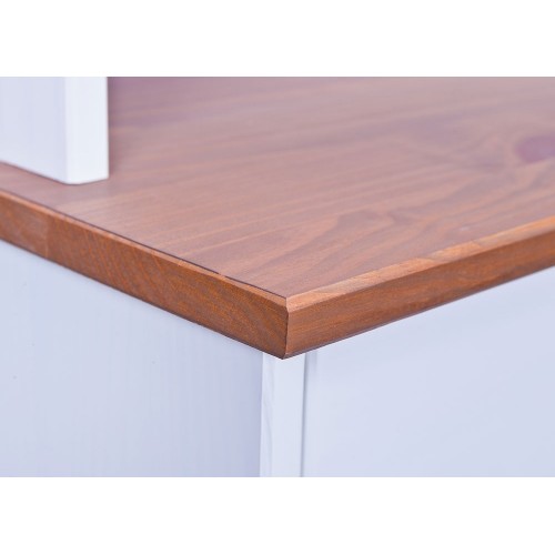 Mobile 2 Ante con Cassetti Bianca Credenza Alta Vetrina Ingresso Moderna Legno