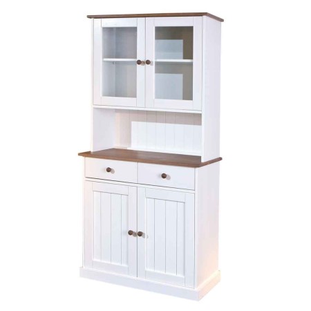 Mobile 2 Ante con Cassetti Bianca Credenza Alta Vetrina Ingresso Moderna Legno