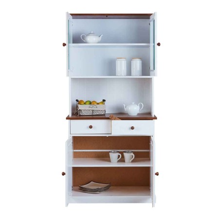Mobile 2 Ante con Cassetti Bianca Credenza Alta Vetrina Ingresso Moderna Legno