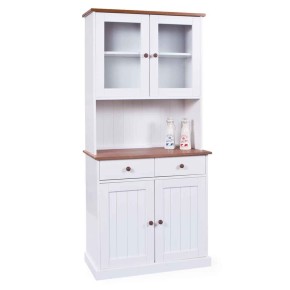 Mobile 2 Ante con Cassetti Bianca Credenza Alta Vetrina Ingresso Moderna Legno