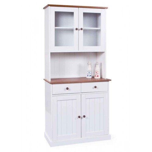 Mobile 2 Ante con Cassetti Bianca Credenza Alta Vetrina Ingresso Moderna Legno