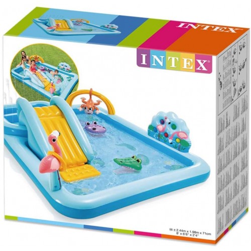 Parco Acquatico con Scivolo per Bambini Piscina Gonfiabile Giungla con Palline