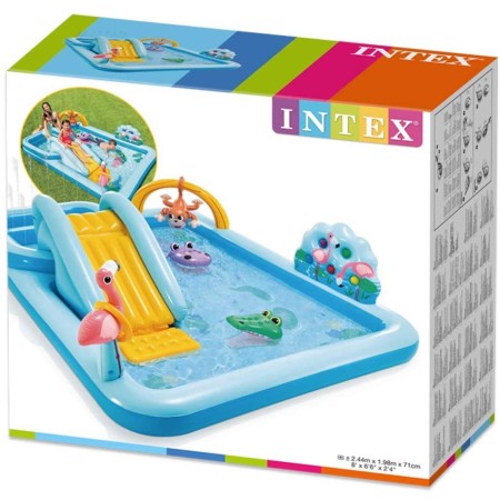 Parco Acquatico con Scivolo per Bambini Piscina Gonfiabile Giungla con Palline