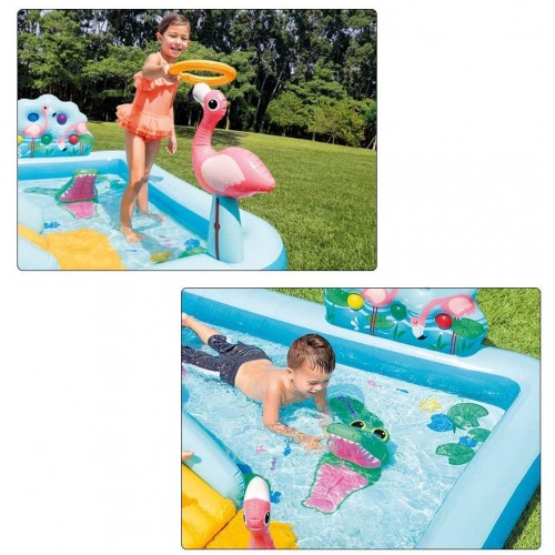 Parco Acquatico con Scivolo per Bambini Piscina Gonfiabile Giungla con Palline