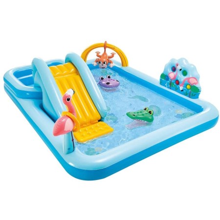 Parco Acquatico con Scivolo per Bambini Piscina Gonfiabile Giungla con Palline