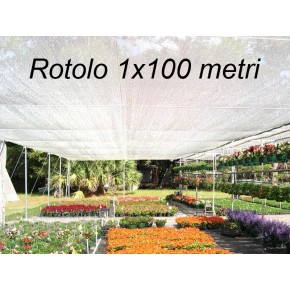 Telo Ombreggiante 1x100 Metri Bianco per Recinzione Copertura Rete Oscurante