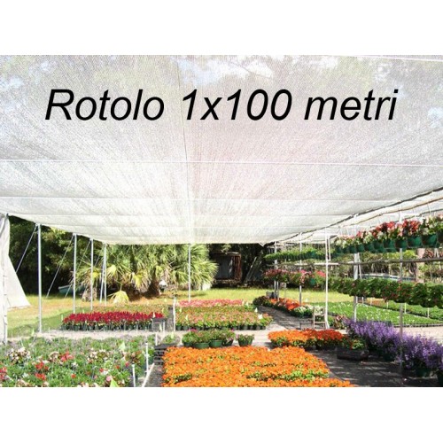 Telo Ombreggiante 1x100 Metri Bianco per Recinzione Copertura Rete Oscurante