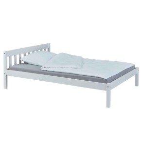 Struttura Letto alla Francese 140x200 Bianco una Piazza e Mezza Cameretta Bimbi